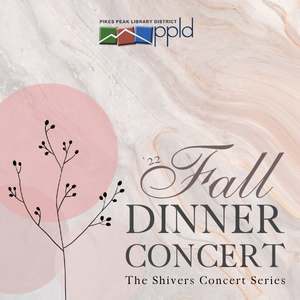An abstract tree is illustrated against a calm background. Text reads "Fall 2022 Dinner Concert: The Shivers Concert Series"